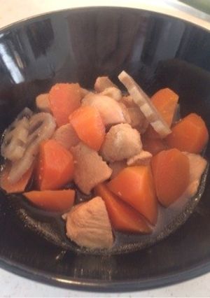 鶏肉 蓮根 人参の煮物-レシピのメイン写真