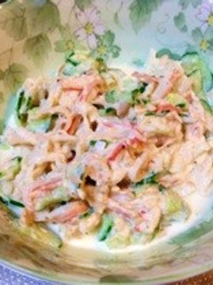 ツナときゅうりとカニカマサラダ-レシピのメイン写真