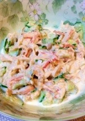 ツナときゅうりとカニカマサラダ-レシピのメイン写真