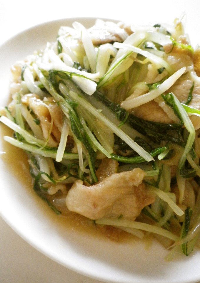 とろとろ!もやしと水菜の炒め物-レシピのメイン写真