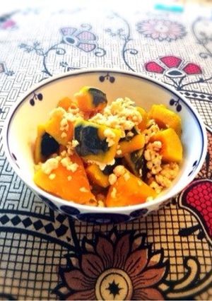 かぼちゃと鶏ミンチの炊いたん^_^-レシピのメイン写真
