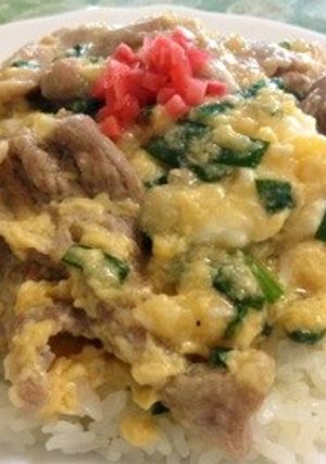 豚こまニラ玉あんかけごはん-レシピのメイン写真