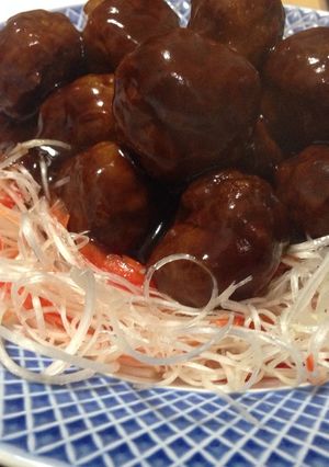 揚げない！肉団子の甘酢あんかけ-レシピのメイン写真