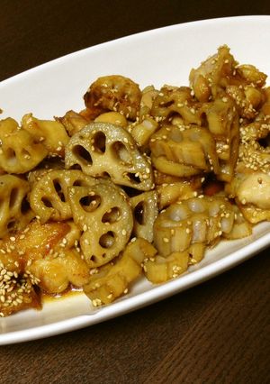 鶏肉と蓮根の甘辛炒め-レシピのメイン写真