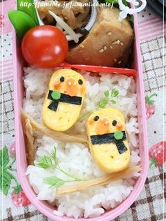 キャラ弁*簡単!卵焼きでインコちゃん-レシピのメイン写真