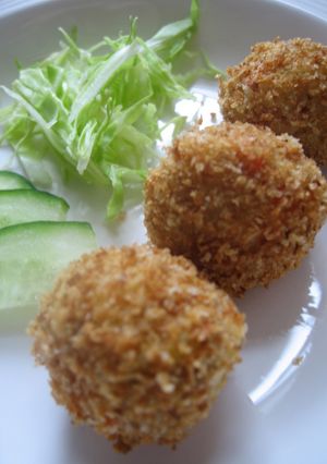 ＠赤子食堂＠卵、油なし！五目コロッケ-レシピのメイン写真
