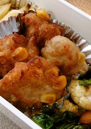 豚こま肉とコーンの一口揚げ-レシピのメイン写真