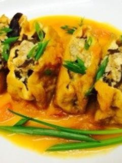 肉詰めの厚揚げ-レシピのメイン写真