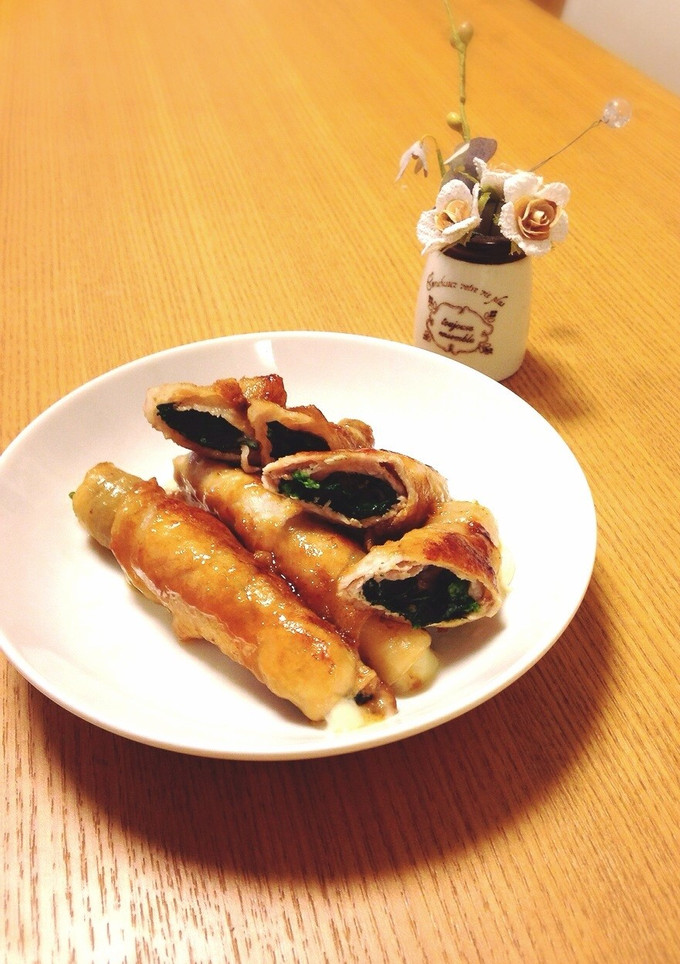 ほうれん草とチーズの豚肉巻き-レシピのメイン写真