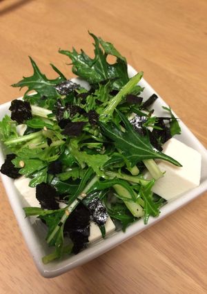 水菜と春菊の韓国風サラダ-レシピのメイン写真