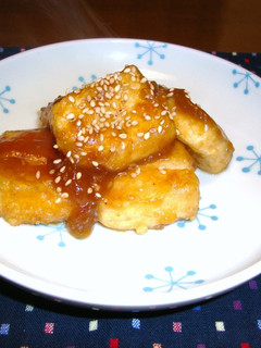 豆腐揚げ焼肉あんかけ-レシピのメイン写真