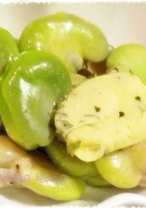 焦がしそら豆のハーブバター添え-レシピのメイン写真