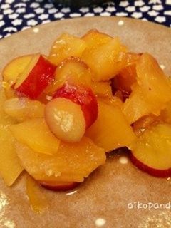 さつま芋とリンゴのゆず茶煮-レシピのメイン写真