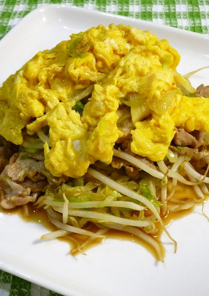 和風！キャベツともやしの肉炒め-レシピのメイン写真