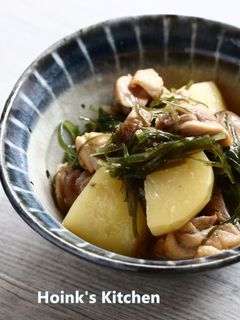 鶏肉とじゃが芋と切り昆布の煮物-レシピのメイン写真