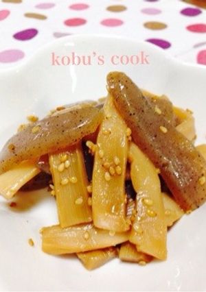 ♪メンマと蒟蒻のゴマ炒め♪-レシピのメイン写真