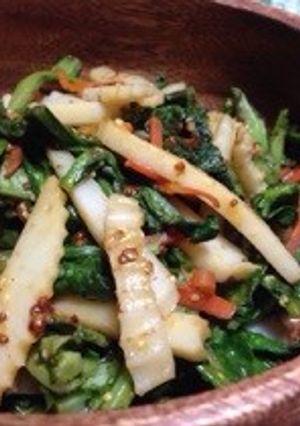 しゅんぎくのレモンマスタード炒め-レシピのメイン写真