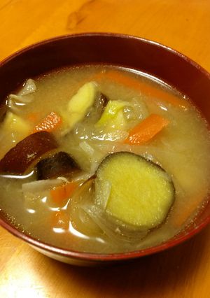 さつま芋の甘〜い豚汁-レシピのメイン写真