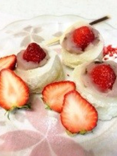 ほっぺたおちる桜あんのいちご大福-レシピのメイン写真