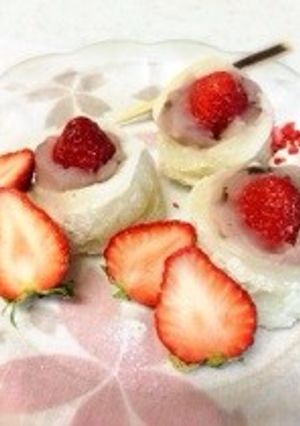 ほっぺたおちる桜あんのいちご大福-レシピのメイン写真
