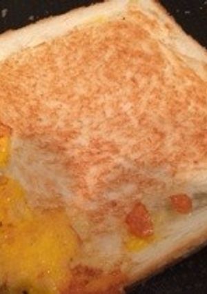 簡単ハムエッグトースト-レシピのメイン写真