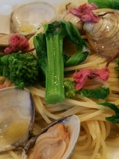 サクラとハマグリの和風パスタ-レシピのメイン写真
