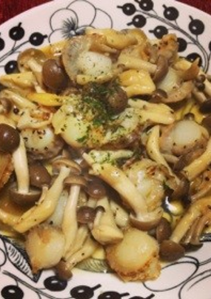 ホタテときのこのバター醤油炒め-レシピのメイン写真