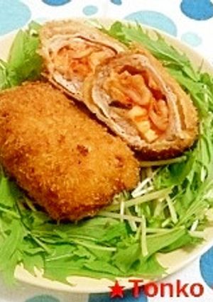 キムチとチーズの豚肉包みフライ-レシピのメイン写真