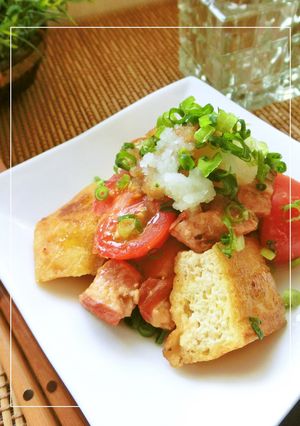 福井発✫焼きあぶらげ×缶つまベーコン-レシピのメイン写真