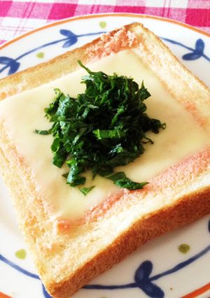 たらことチーズと大葉のトースト♡-レシピのメイン写真