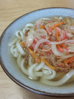 給料日前のエビ天うどん-レシピのメイン写真