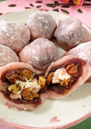 クルミのカラメル入り✿クリチ餡大福-レシピのメイン写真