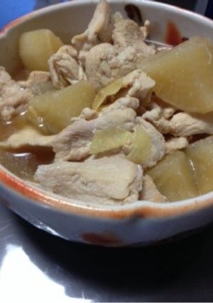とろける大根Part2胸肉と大根の炒め煮-レシピのメイン写真