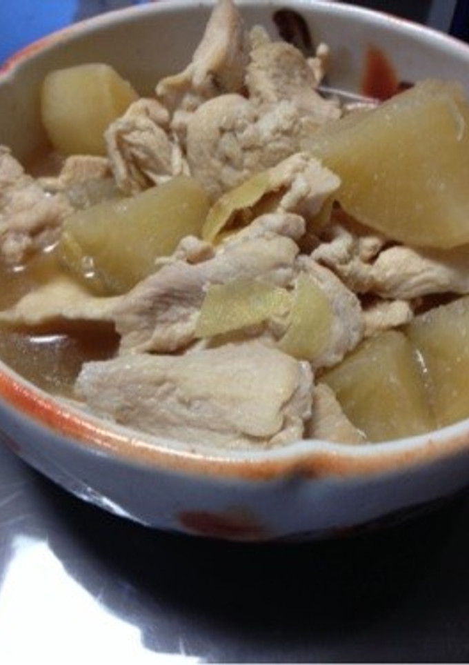 とろける大根Part2胸肉と大根の炒め煮-レシピのメイン写真