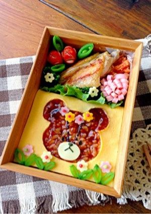 キャラ弁 くまのジャッキー オムライス-レシピのメイン写真