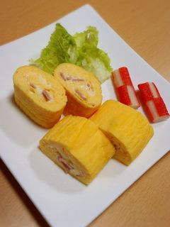 ハムちーマヨな卵焼き-レシピのメイン写真