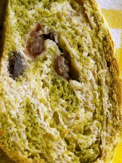 HBでコネコネ~♪簡単甘納豆の抹茶パン♪-レシピのメイン写真