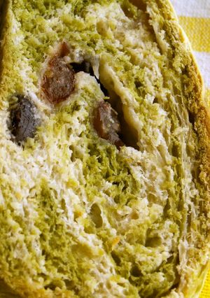 HBでコネコネ～♪簡単甘納豆の抹茶パン♪-レシピのメイン写真