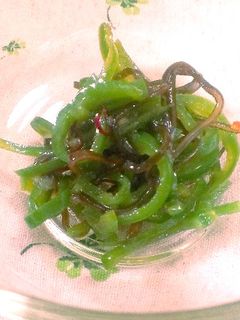 ピーマンの塩昆布和え ほんのりピリ辛-レシピのメイン写真