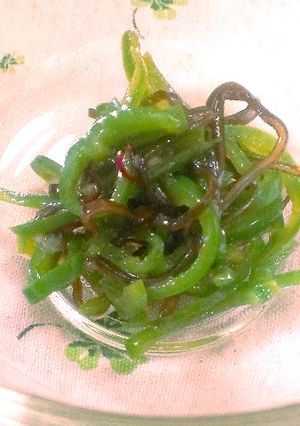 ピーマンの塩昆布和え ほんのりピリ辛-レシピのメイン写真