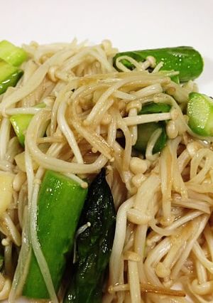 味付けは塩だけ！アスパラとエノキのソテー-レシピのメイン写真