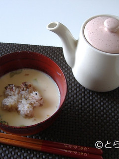 桜ごはんの豆乳茶漬け-レシピのメイン写真