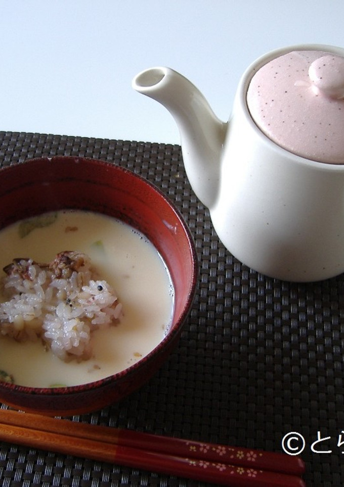 桜ごはんの豆乳茶漬け-レシピのメイン写真