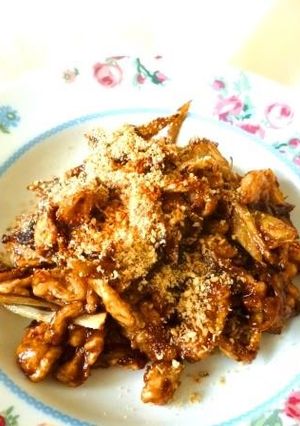 ゴボウと豚肉の味噌炒め-レシピのメイン写真