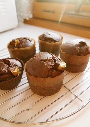 自家製酵母でチョコバナナマフィン-レシピのメイン写真