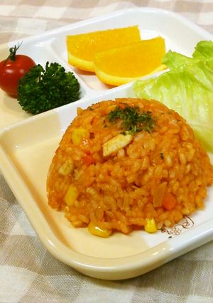 フライパン de 簡単チキンライス-レシピのメイン写真