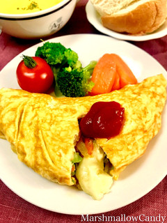 とろ〜りチーズのキャベツのオムレツ♡-レシピのメイン写真