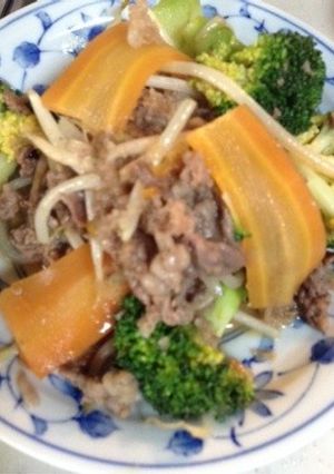 プルコギ風牛肉とブロッコリーの炒め物-レシピのメイン写真