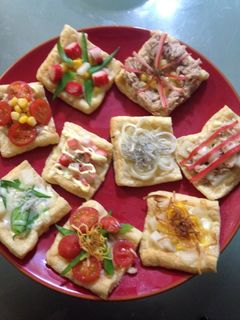 おつまみ油あげのサクッとピザ*パーティー-レシピのメイン写真