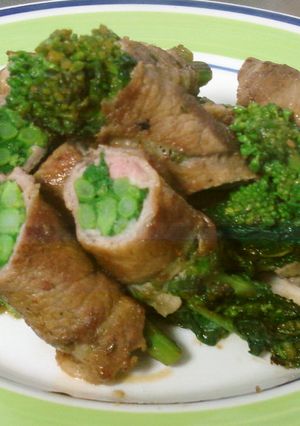 菜の花の豚肉花束巻き~♪-レシピのメイン写真